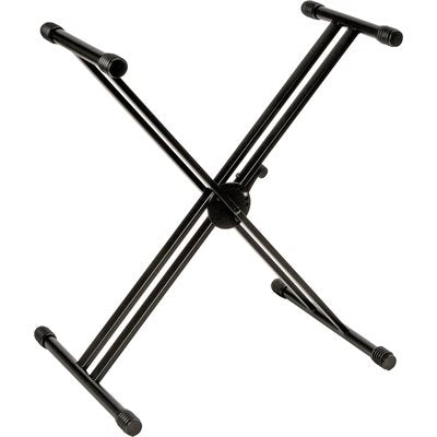 Quiklok QL646BK X-Style Double Braced Double Tier Keyboard Stand