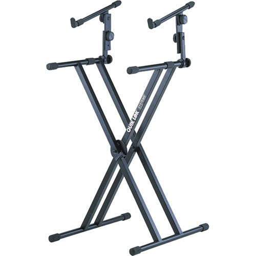 Quiklok QL642 X-Style Double Brace Two-Tier Heavy Duty Keyboard Stand