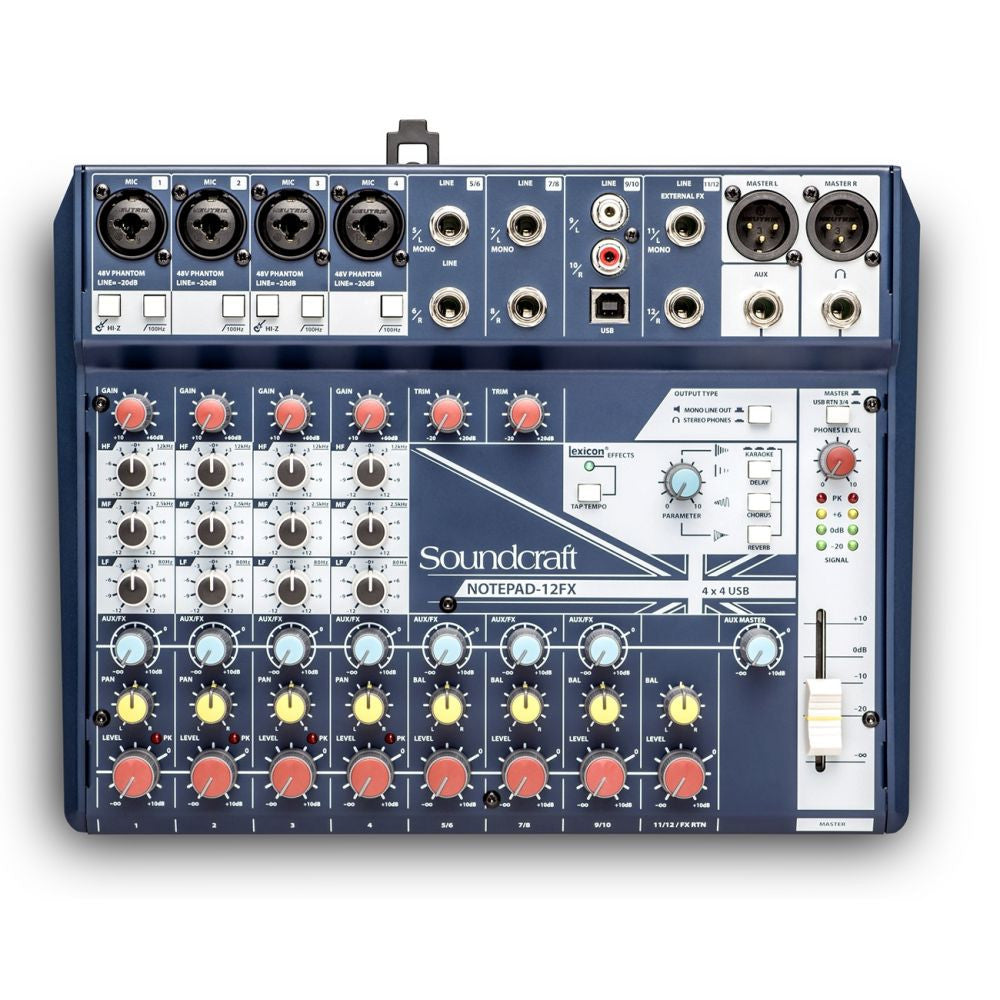 Soundcraft NOTEPAD-12FX 12 ch. Desktop mixer with USB and Effects;Soundcraft NOTEPAD-12FX 12 ch. Desktop mixer with USB and Effects;Soundcraft NOTEPAD-12FX 12 ch. Desktop mixer with USB and Effects