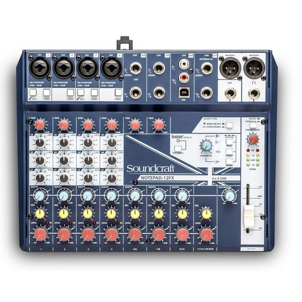 Soundcraft NOTEPAD-12FX 12 ch. Desktop mixer with USB and Effects;Soundcraft NOTEPAD-12FX 12 ch. Desktop mixer with USB and Effects;Soundcraft NOTEPAD-12FX 12 ch. Desktop mixer with USB and Effects