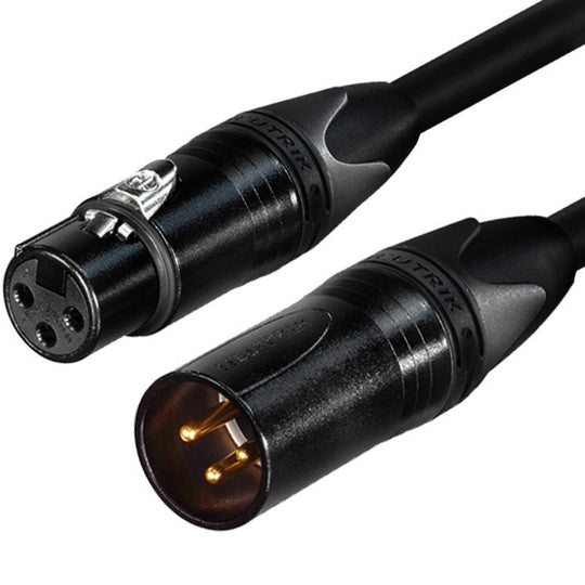 Digiflex CXX-C4-15-BLACK 15 Foot L-4E6S Mic Cable -XLRM to XLRF Connectors